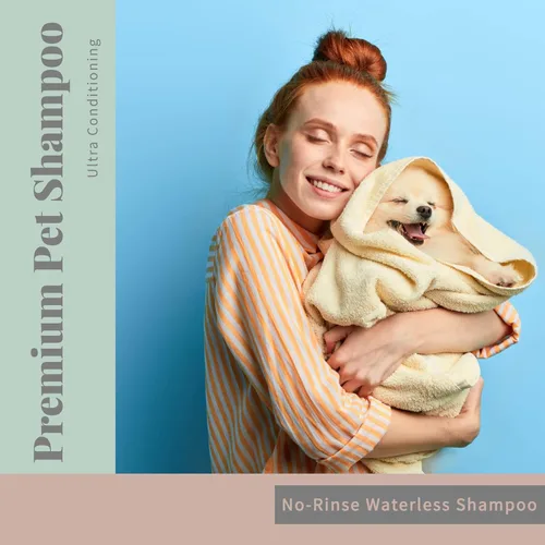 Vista 2 de Begley's - Champú sin enjuague sin agua para mascotas, limpieza sin baño, desodorizante y remoción de olores para un pelaje brillante y con olor
