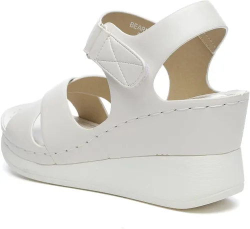 Vista 5 de Bernal Women'S Platform Sandals with Sparkle Glitter Dressy Summer Casual Wedge Ankle Strap Open Toe Sandals