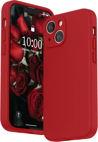Vista 15 de SURPHY Funda compatible con iPhone 13 Mini con protector de pantalla, (protección de cámara y forro de microfibra suave), funda de silicona líquida