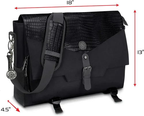 Vista 9 de ENHANCE Collector's Edition RPG Player's Essentials DND Bolsa - Bolsa de mensajero con exterior Dragon Hide que cabe de 2 a 4 libros, carpetas