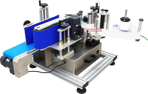 Vista 5 de TECHTONGDA Etiquetadora automática de botellas redondas con diámetro de botella transportadora 1.5-3.9 pulgadas