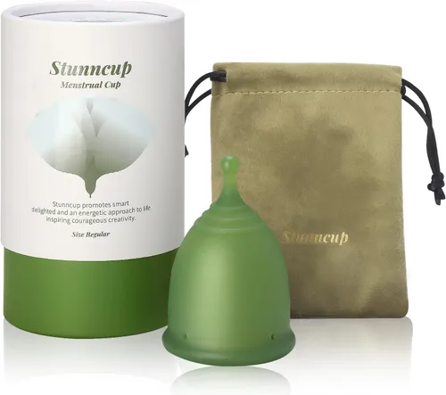 Vista 8 de Copa menstrual suave – Copa menstrual reutilizable de silicona de grado médico – sin BPA, cómoda copa menstrual flexible para uso durante 12 horas