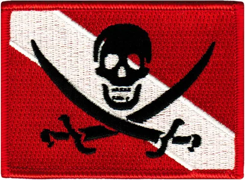 Vista 17 de Parche bordado de 100 inmersiones para buceo, emblema de bandera de buceo, recuerdo