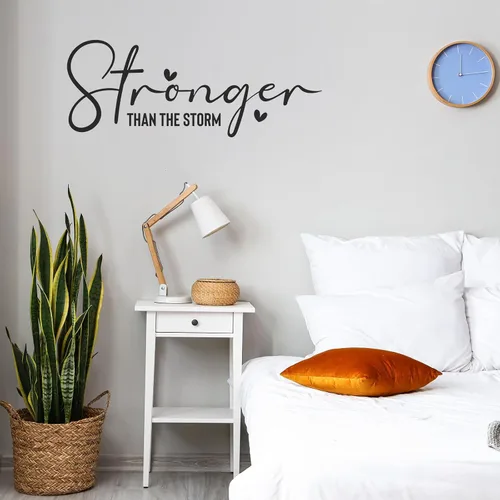 Vista 2 de Zonon 5 Hojas de Vinilo Adhesivos de Pared con Citas Inspiradoras, Calcomanías Despegables y Autoadhesivas, Calcomanías de Pared Motivacionales