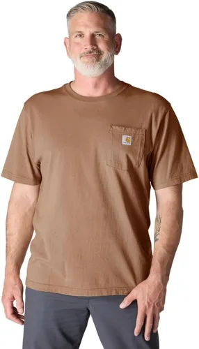 Vista 12 de Carhartt Camiseta con bolsillo Iconic K87 para hombre Piedra azul