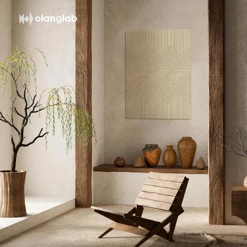 Vista 7 de Olanglab Paquete de 6 paneles de pared autoadhesivos, 23.6 x 11.8 pulgadas por panel, paneles de pared acústicos, arte de pared que absorben
