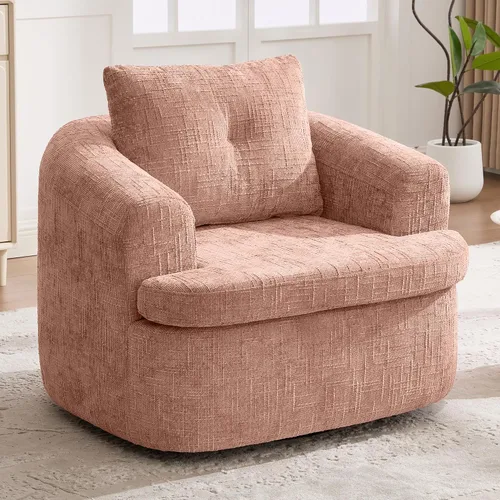 Vista 11 de Modern Velvet Armless Accent Living Room Chair,Upholstered Fabric Button Comfortable Leisure Chair with Wooden Legs for Bedroom,Office (Beige Velvet)