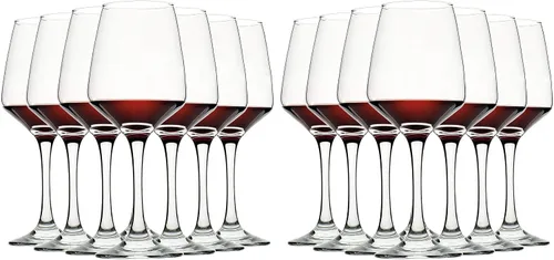 Vista 7 de C CREST Juego de 8 copas de vino, 12 onzas, sin plomo, cristalería transparente y duradera
