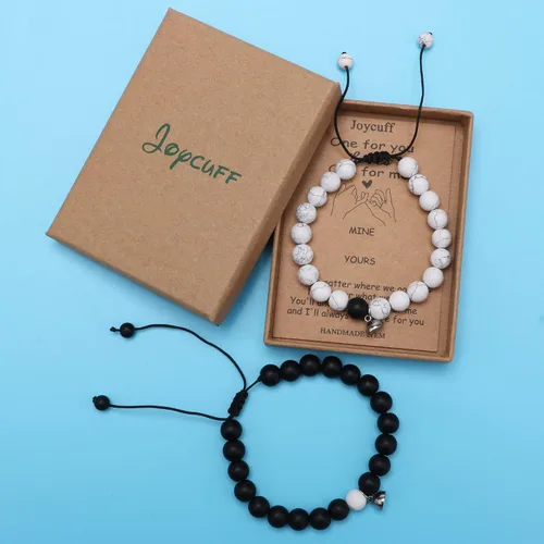 Vista 6 de Pulseras magnéticas a juego con tu novio y novia con cuentas para mujeres, hombres, amantes de los mejores amigos, pulseras de conexión para regalo