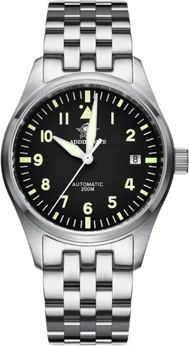 Vista 12 de ADDIESDIVE Relojes automáticos para hombre, acero inoxidable, NH35A, movimiento buceador, 200 M, esfera luminiscente, reloj de vestir analógico
