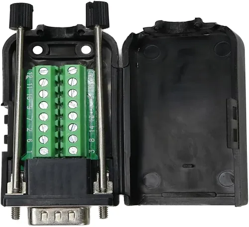 Vista 2 de Twinkle Bay D-SUB DB15 Macho 15Pin Jack Puerto a Terminal Breakout Board Conector 3Row Plug, DR15 VGA macho con estuche