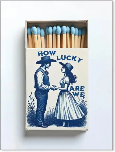Vista 20 de ¿Qué Tan Afortunados Somos Arte de Pared Azul Posavasos Poster 08x10 pulgadas Enmarcado Preppy Costero Cowgirl Impresiones Románticas Decoraciones