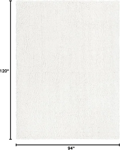 Vista 448 de Unique Loom Colección Davos Shag - Alfombra Lino