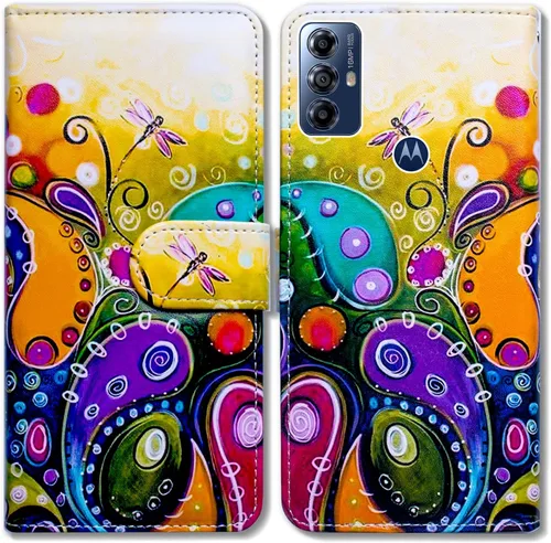 Vista 15 de Bcov Funda para Moto G Play 2023, diseño de pájaro negro y verde con tapa para teléfono con ranura para tarjetas, soporte para Motorola Moto G Play