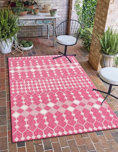 Vista 11 de Unique Loom Outdoor Trellis Collection - Alfombra de área - Traliccio (2 pies 2 pulgadas x 3 pies 1 pulgada, rectangular, carbón/marfil)