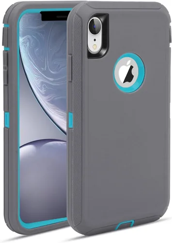 Vista 9 de MAXCURY Funda para iPhone XR, funda protectora de cuerpo completo resistente con absorción de golpes para iPhone 10R, parachoques de PC duro +
