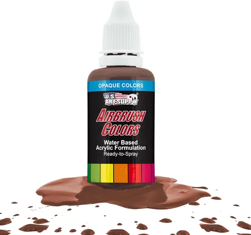 Vista 22 de U.S. Art Supply Pintura acrílica opaca para aerógrafo color azul aguamarina, botella de 1 onza, colores a base de agua no tóxicos de grado