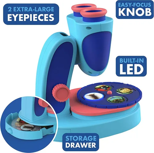 Vista 6 de Educational Insights GeoSafari Jr. Kidscope, Microscopio para niños, juguete STEM, relleno para cesta de Pascua para niños, regalo para niños