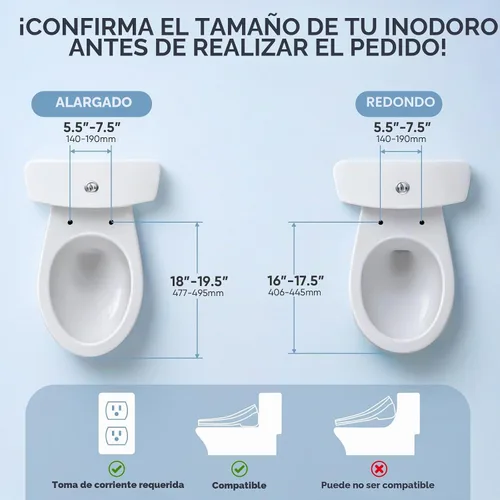 Vista 5 de LEIVI Asiento de inodoro eléctrico con control remoto inalámbrico y panel lateral, múltiples modos de pulverización, asiento con calefacción