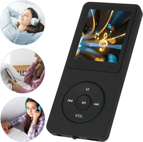 Vista 2 de Reproductor MP3 MP4 8GB de memoria 64 GB expandible, 30 horas de reproducción, ligero y portátil, fácil de usar, calidad de sonido sin pérdidas