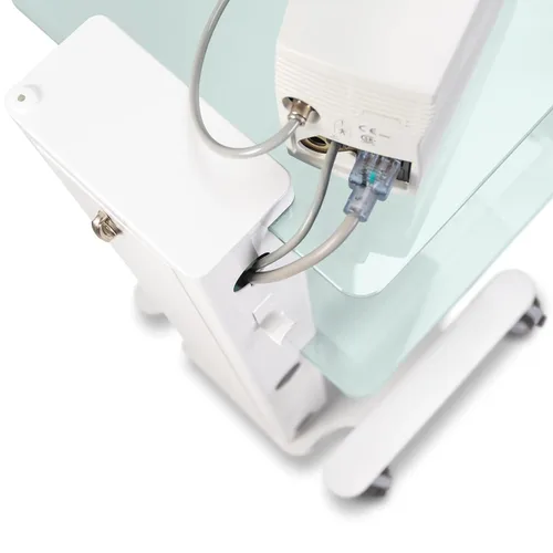 Vista 3 de Practicon TeknoCart - Carrito de almacenamiento de 2 equipos móviles con estantes de vidrio y cajón