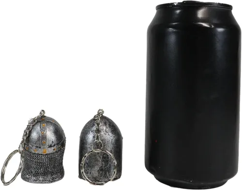 Vista 4 de Ebros Gift Paquete de 4 llaveros escultóricos de caballeros medievales de la cruz de los templarios cruzados cruzados, paquete de 4 figuras