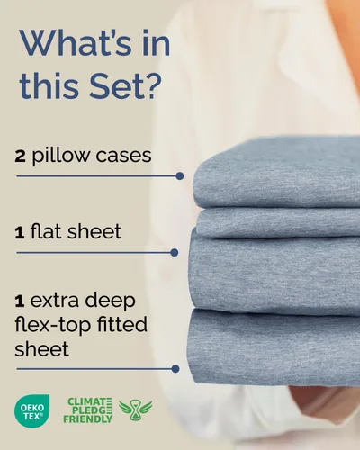 Vista 520 de Extra Deep Twin XL Sheet Set - 3 Piece College Dorm Room - White 01-Blanco