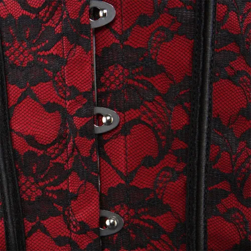 Vista 6 de Zhitunemi - Corsés para disfraz de vampiro para mujer Corsé floral para mujer, trajes de Moulin, burlesque