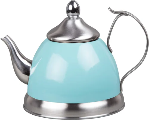 Vista 10 de Creative Home Nobili-Tea - Tetera de acero inoxidable de 1.0 cuartos de galón con cesta infusora y parte inferior de aluminio capsulado para una