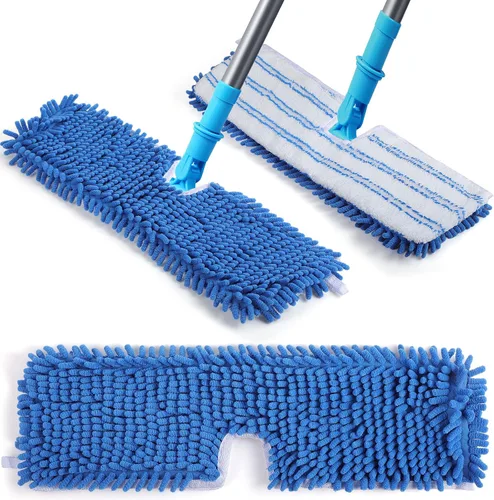 Vista 9 de Chengu 6 piezas de repuestos de microfibra para mopa abatible, cabezales de repuesto de doble cara, almohadillas de limpieza lavables a máquina