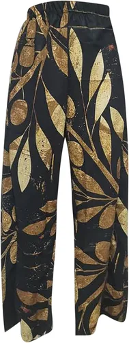 Vista 4 de Zainafacai Pantalones para mujer de talla grande mezcla de lino con cordón pierna ancha pantalones de entrenamiento con bolsillos pantalones