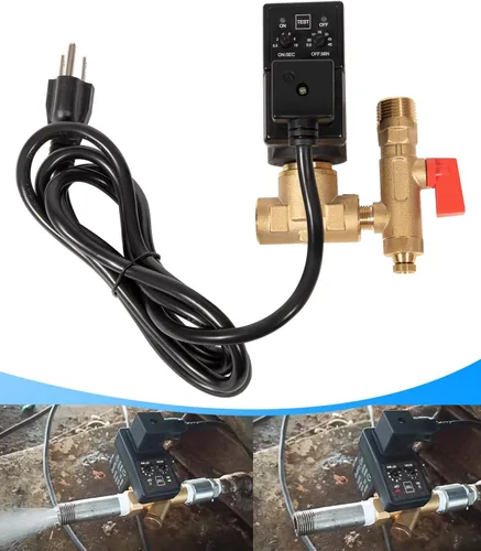 Vista 6 de Reemplazo para la válvula de drenaje electrónica automática Edv200 elimina el agua condensada y el aceite del tanque receptor de aire 1/4 NPT