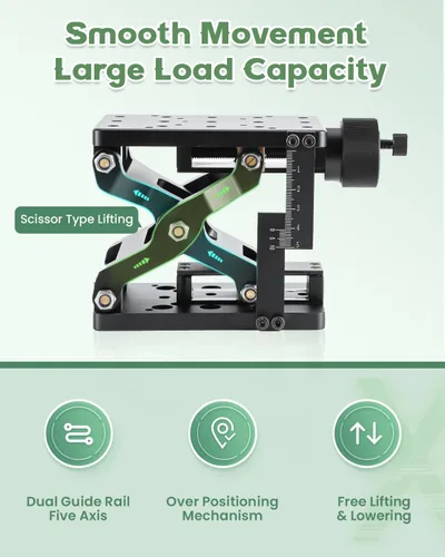 Vista 3 de Z-Axis Plataforma de elevación manual 2.362 in Deslizamiento Mesa de desplazamiento de elevación High Precise Optical Sliding Lifting Displacement