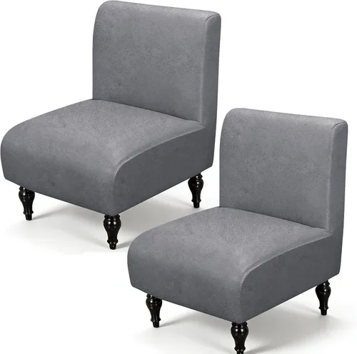 Vista 21 de ANARACHON Funda para silla decorativa sin brazos, extraíble, lavable, antideslizante, protector de muebles para el hogar, hotel, sala de estar
