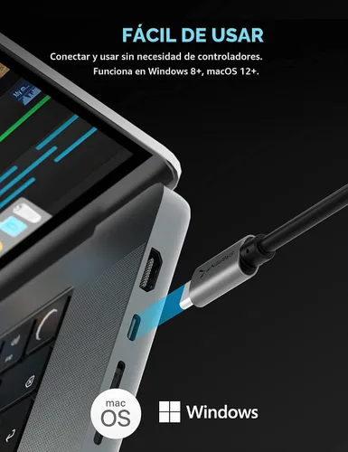 Vista 5 de SABRENT USB-C Card Reader, Dual-Slot UHS-II SD & microSD (CR-CSDM)