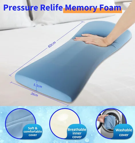 Vista 8 de Almohada de Soporte Lumbar para la Cama para Aliviar el Dolor de Espalda: Almohada de Espalda Baja para Dormir - Almohada de Cintura de Espuma