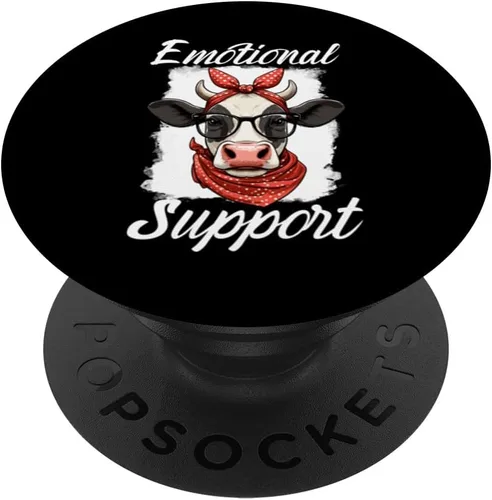 Vista 6 de emotional support cow zootherapy and farmer's wife PopSockets MagSafe PopGrip para iPhone