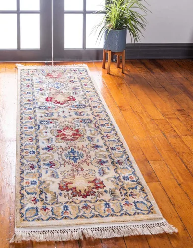Vista 19 de Unique Loom District Collection - Alfombra geométrica de granja, rústica, con bordes, (4 pies x 6 pies, rectangular, azul/beige)