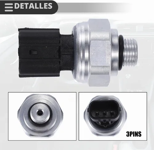 Vista 4 de Motoforti Válvula de Transductor de Presión de A/C, Interruptor de Sensor de Presión, para Honda Accord 2005-2020, Metal, NO.80450SFE003