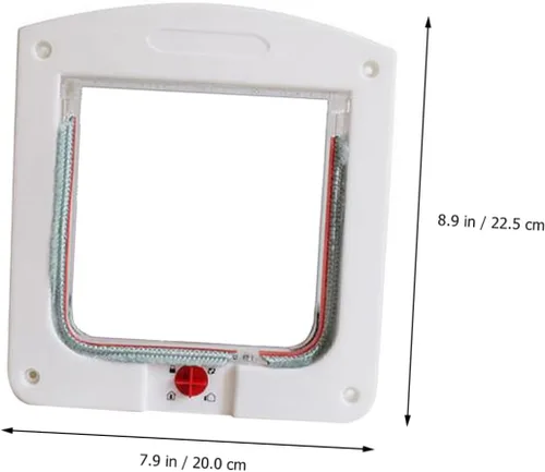 Vista 2 de HEMOTON 2 puertas controlables con solapa para gatos para un fácil acceso, portal para gatos, duradera, fácil de instalar, puerta para mascotas
