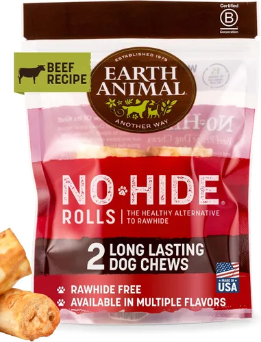 Vista 22 de Earth Animal No Hide - Masticables sin cuero para perros pequeños, sabor a tocino y queso de hamburguesa de la parrilla, libres de cuero crudo - 6