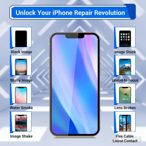Vista 4 de Para iPhone 12 Pro Max Reemplazo de cámara frontal OEM 12MP nueva cara frontal parte de la cámara frontal Módulo de lente transmisor receptor de luz