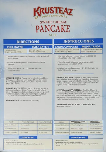 Vista 3 de Mezcla para panqueques de crema dulce Krusteaz de 5 libras, solo agrega agua