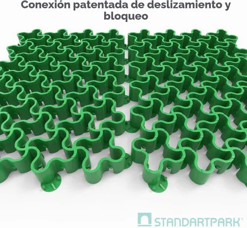 Vista 3 de Standartpark Adoquines permeables Vodaland EasyPave, rejilla de entrada de césped y grava, clase de carga A-D, adoquines 100% plástico reciclado