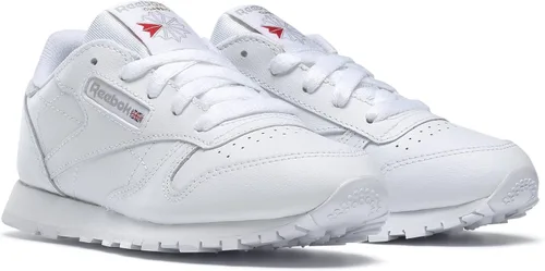 Vista 6 de Reebok Tenis clásicos unisex de cuero para niños, Claro