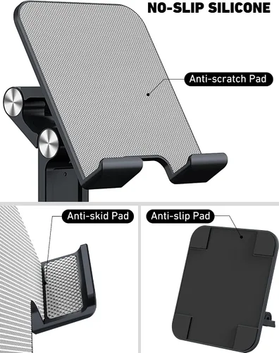 Vista 4 de OCYCLONE Soporte para iPad para escritorio, ajustable, plegable, para tableta, accesorios de iPad, soporte de exhibición, accesorios de oficina