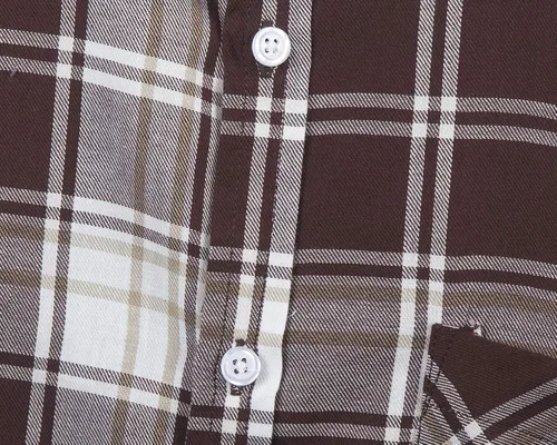 Vista 4 de Men's Button Down Plaid Short Sleeve Work Casual Western Shirt