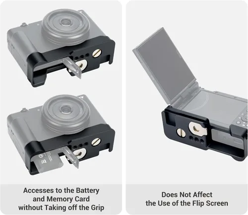 Vista 4 de ZV-1F ZV1F Soporte de extensión de agarre de metal para cámara con soporte de zapata fría para Sony ZV-1F ZV-1II (no para ZV-1), accesorio