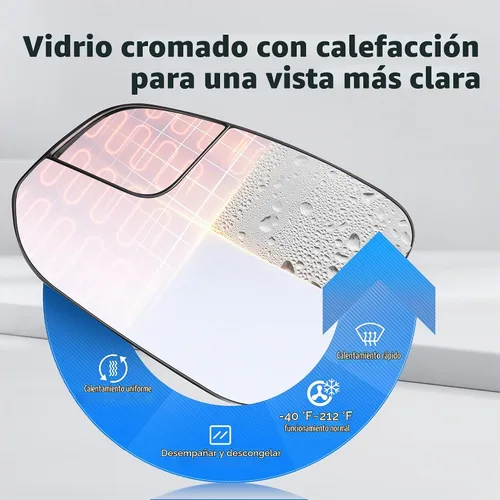 Vista 4 de SNEMEEY Compatible con Toyota RAV4 Cristal de Espejo Lateral del Conductor 2016 2017 2018 - Repuesto de Espejo de Visión Lateral Izquierdo, Espejo