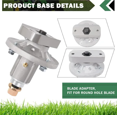 Vista 4 de CheeMuii Paquete de 2 husillos para cortacésped John Deere L100 L107 L108 L110 L111 L118 L120 L130 155C 190C Reemplazar GY20050 GY20785 GX20250 42